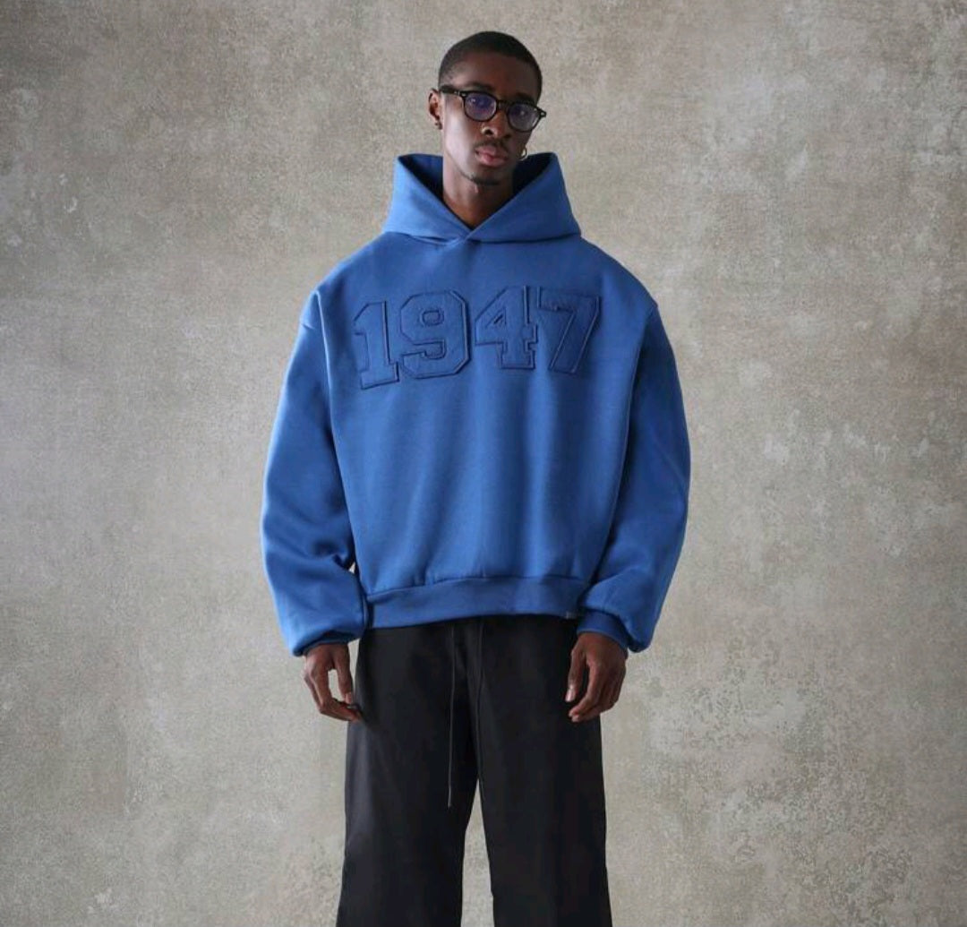 King Threads® Varsity 1947 Heavyweight Embroidered Hoodie