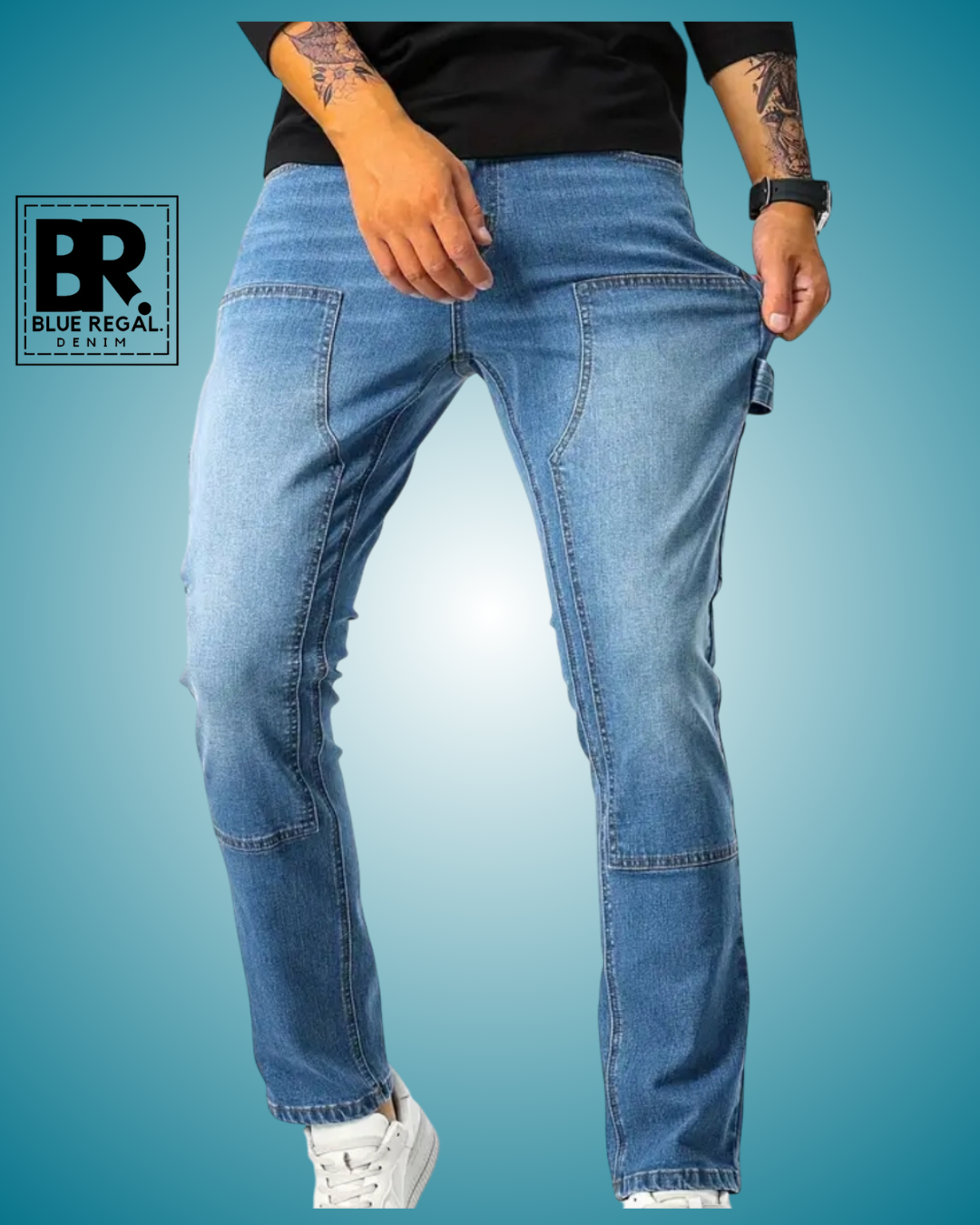 BLUE REGAL DNM Men's Classic Straight-Leg Jeans