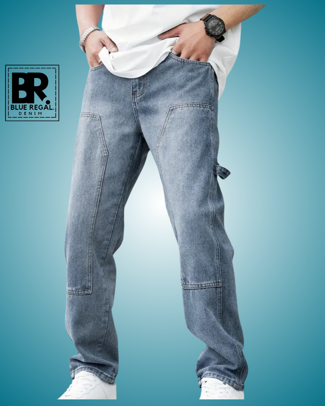 BLUE REGAL DNM Men's Casual Denim Jeans - Loose fit