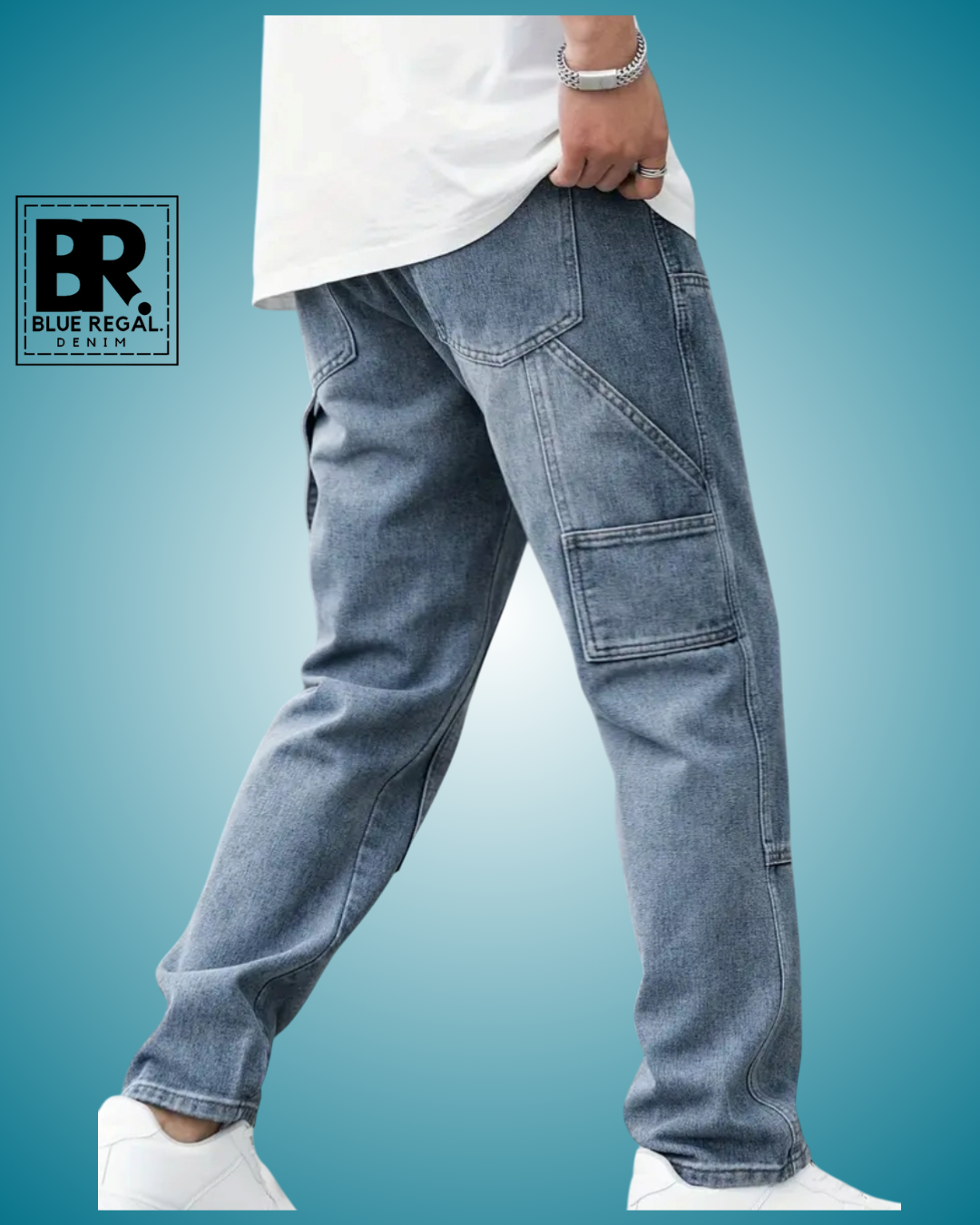 BLUE REGAL DNM Men's Casual Denim Jeans - Loose fit