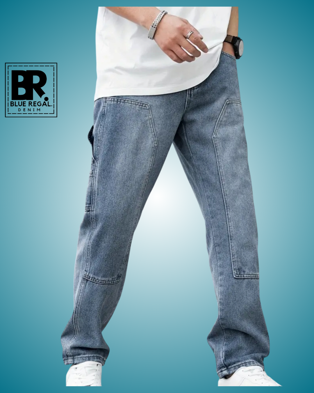 BLUE REGAL DNM Men's Casual Denim Jeans - Loose fit