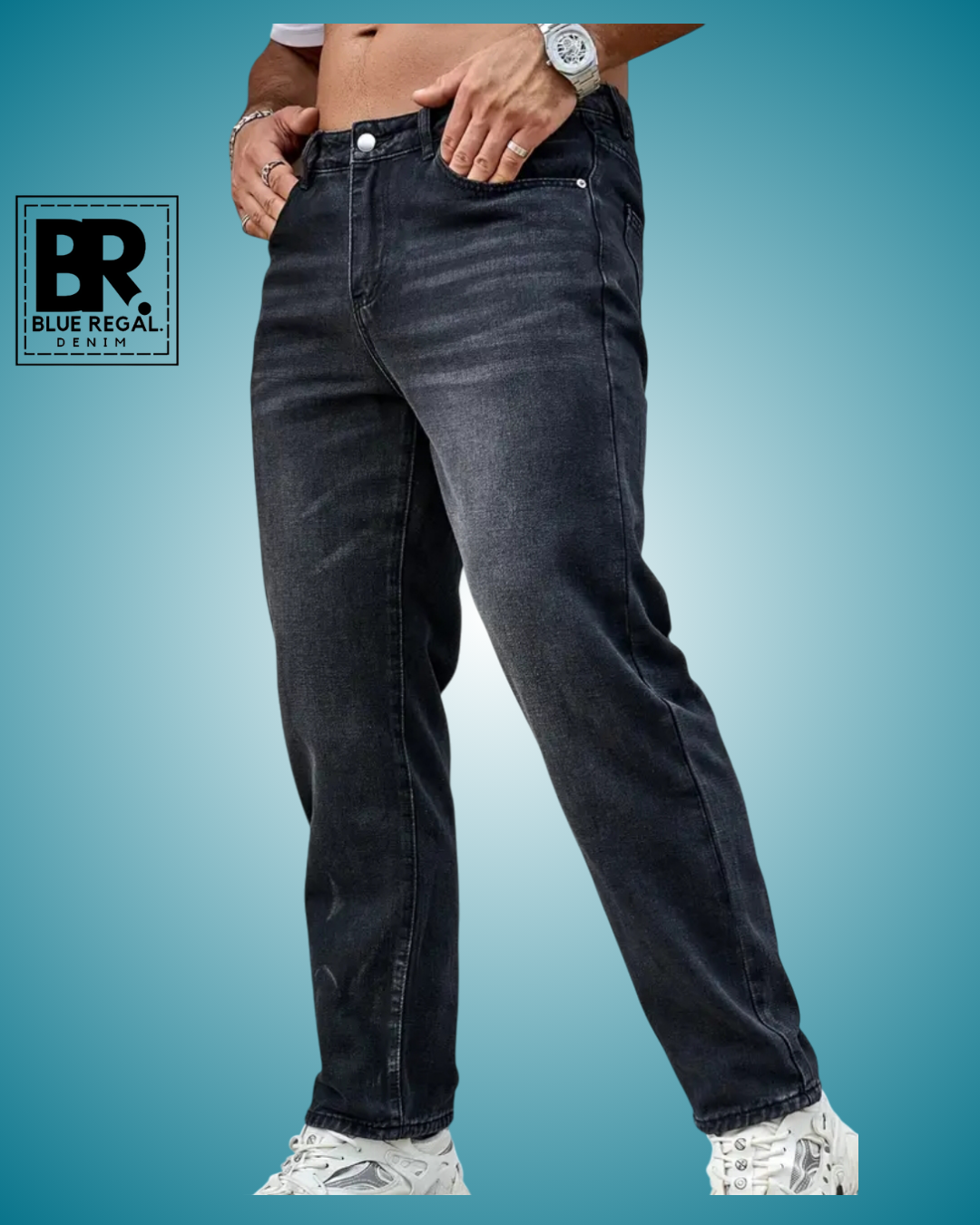 BLUE REGAL DNM Men's Regular Fit Jeans