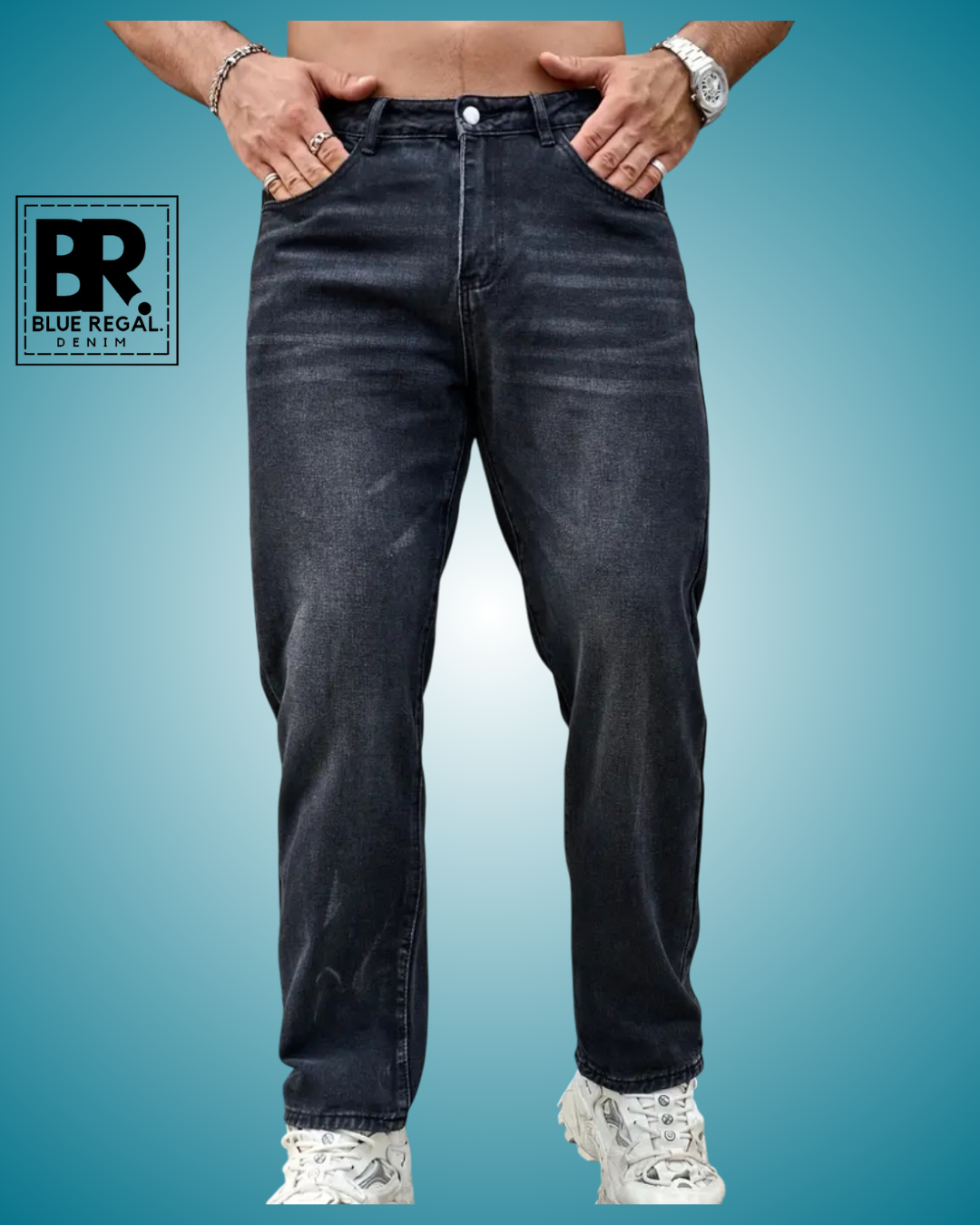 BLUE REGAL DNM Men's Regular Fit Jeans