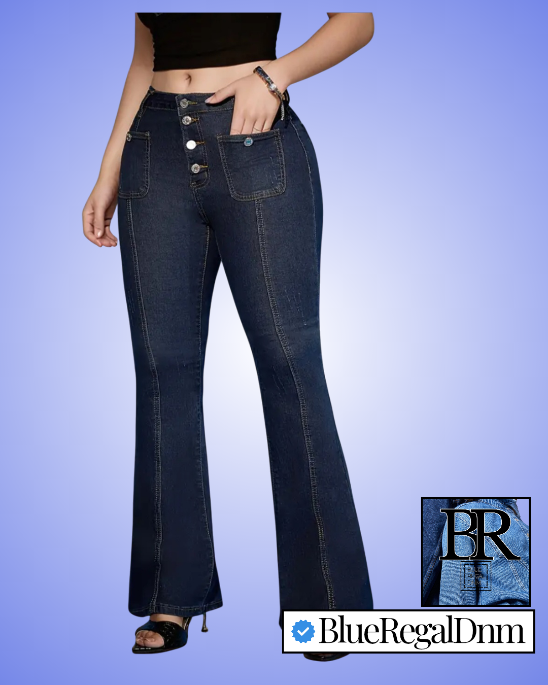 BlueRegalDnm Women's Flare Leg Jeans