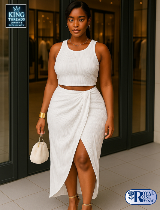 Royal Rose® Elegant Vest with Hip-Hugging Skirt Set