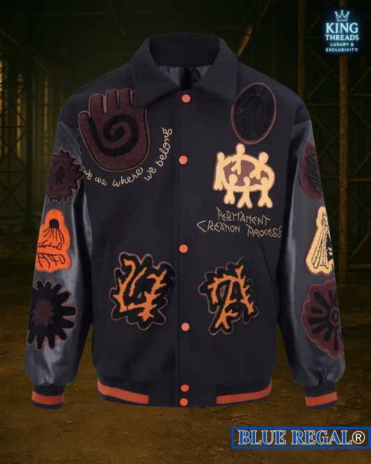 BLUE REGAL® School Team Varsity Jacket – Black & Patch