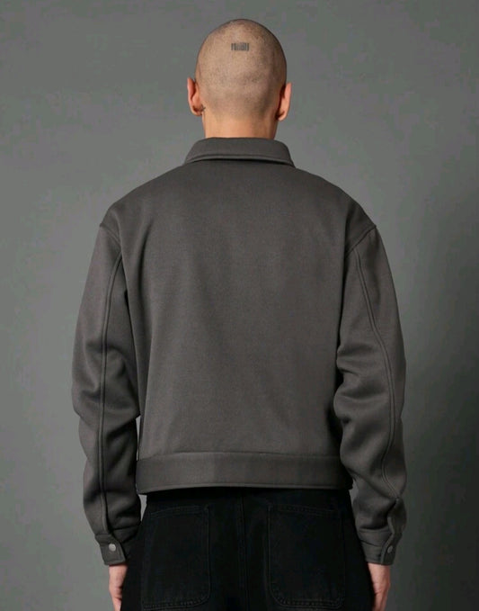 King Threads® Luxury Cropped Harrington Jacket – Vintage Bomber Workwear Essential