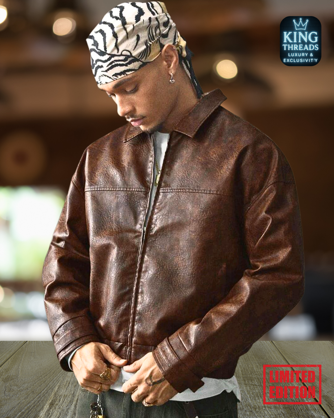 BLUEREGAL® AxePeak Vintage Motorcycle Jacket