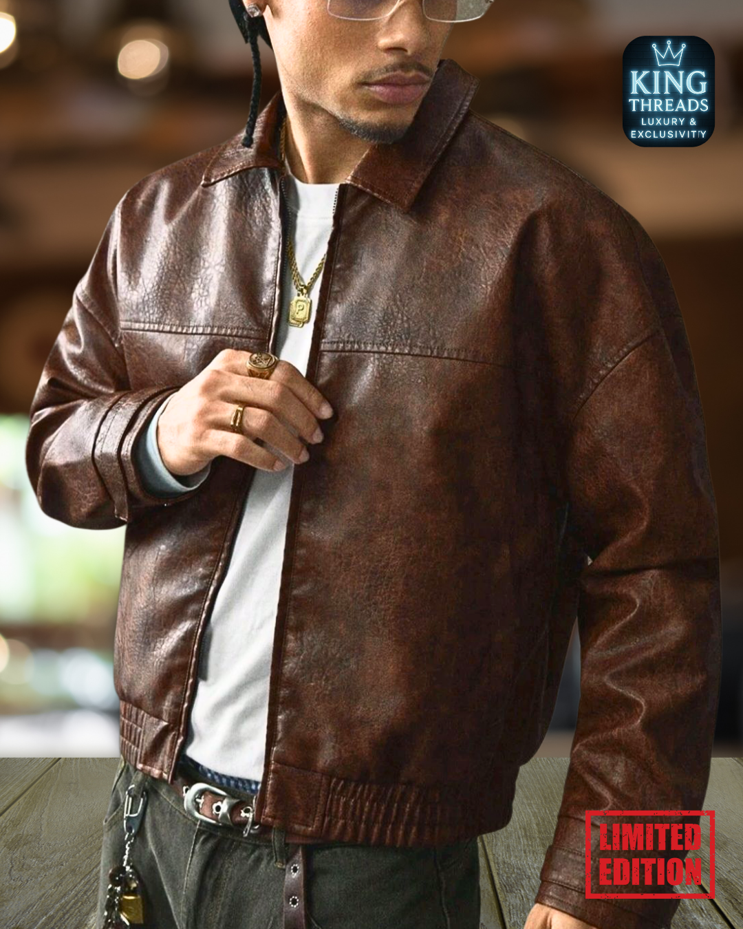 BLUEREGAL® AxePeak Vintage Motorcycle Jacket