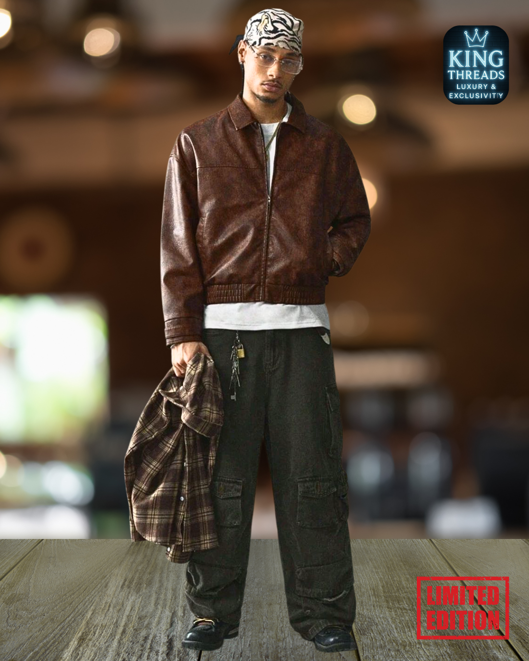 BLUEREGAL® AxePeak Vintage Motorcycle Jacket
