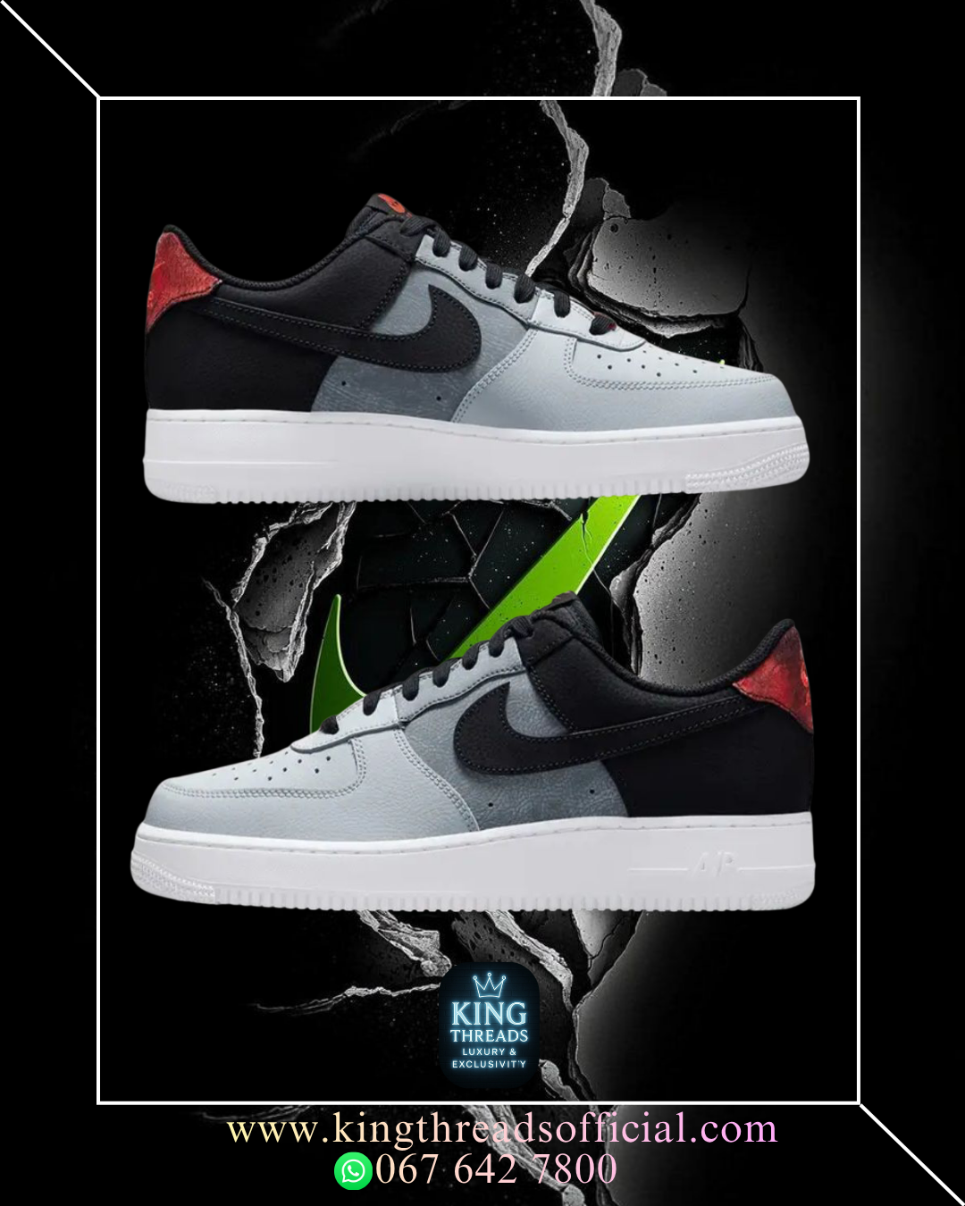 Nike® Men's Air Force 1'07 Low-Top Sneakers - Low-Top Lace-Up Shoes with Air Technology